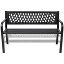 havebænk 118 cm stål sort