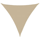 solsejl oxfordstof trekantet 5 x 5 x 5 m beige