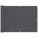balkonafskærmning HDPE 75 x 400 cm antracitgrå