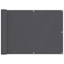 balkonafskærmning HDPE 75x600 cm antracitgrå