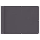 balkonafskærmning HDPE 90x600 cm antracitgrå