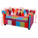 2-personers Chesterfield sofa stof