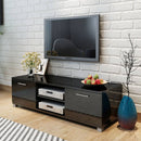 tv-bord 120x40,5x35 cm sort højglans