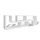 dobbelt tv-bord L-facon hvid
