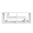 dobbelt tv-bord L-facon hvid