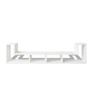 dobbelt tv-bord L-facon hvid