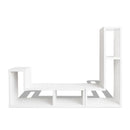 dobbelt tv-bord L-facon hvid