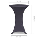 Bordovertræk i stretch 2 stk. 70 cm antracitgrå