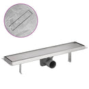 Lineært bruseafløb 530x140 mm rustfrit stål