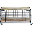 tv-bord massivt mangotræ 100x40x45 cm