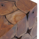 taburet brun 40x40x45 cm massivt teaktræ