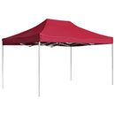 foldbart festtelt aluminium 4,5 x 3 m vinrød