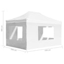 foldbart festtelt med vægge aluminium 4,5 x 3 m hvid