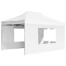 foldbart festtelt med vægge aluminium 4,5 x 3 m hvid