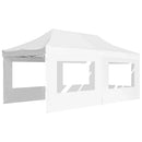 foldbart festtelt med vægge aluminium 6 x 3 m hvid