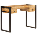 skrivebord med 2 skuffer 110 x 50 x 77 cm massivt mangotræ