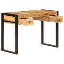 skrivebord med 2 skuffer 110 x 50 x 77 cm massivt mangotræ