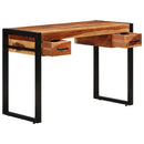 skrivebord med 2 skuffer 110 x 50 x 77 cm massivt akacietræ