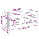 tv-skab 120x35x45 cm massivt mangotræ