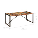 spisebord 200x100x75 cm massivt genbrugstræ