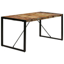 spisebord 160x80x75 cm massivt genanvendt træ