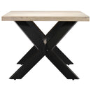 spisebord 140 x 70 x 75 cm massivt afbleget mangotræ