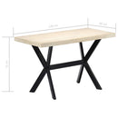 spisebord 120 x 60 x 75 cm massivt mangotræ hvid