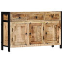 skænk 120 x 35 x 76 cm massivt mangotræ