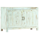 skænk 110x35x70 cm massivt mangotræ lyseblå