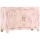 skænk 110x35x70 cm massivt mangotræ lyserød