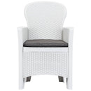 havestole 2 stk. med hynde plastik rattanlook hvid