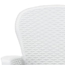 havestole 2 stk. med hynde plastik rattanlook hvid
