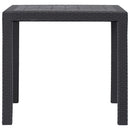 havebord 79 x 79 x 72 cm plastik rattanlook brun