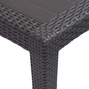 havebord 79 x 79 x 72 cm plastik rattanlook brun