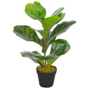 kunstig plante violinfigen med urtepotte grøn 45 cm