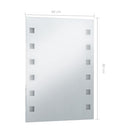 LED-vægspejl til badeværelset 60x80 cm