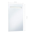 LED-vægspejl til badeværelset 60x100 cm
