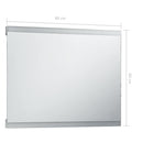 LED-spejl til badeværelset med berøringssensor 80x60 cm