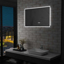 LED-spejl med berøringssensor og tidsdisplay 100x60 cm