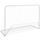 fodboldmål 2 stk. med net 182x61x122 cm stål hvid