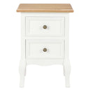 sengeborde 2 stk. 35x30x49 cm MDF hvid