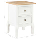 sengeborde 2 stk. 35x30x49 cm MDF hvid