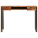 skrivebord massivt akacietræ og stål 110 x 55 x 78 cm