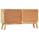 skænk 160 x 30 x 80 cm massivt ru mangotræ brun og sort