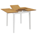udvideligt spisebord (80-120)x80x74 cm MDF hvid