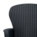 bistrosæt 3 dele plastik rattan-look antracitgrå