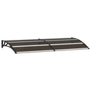 dørbaldakin 200x75 cm polycarbonat sort