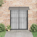 dørbaldakin 200x75 cm polycarbonat sort