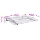 dørbaldakin 120x90 cm polycarbonat sort og transparent