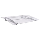 dørudhæng 150x90 cm PET sølvfarvet og transparent